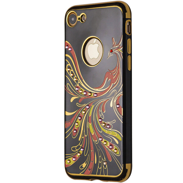 

Чехол-накладка DK силикон Феникс с камнями для Apple iPhone 7 / 8 (black)