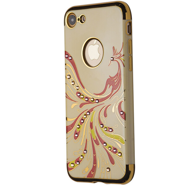 

Чехол-накладка DK силикон Феникс с камнями для Apple iPhone 7 / 8 (cream)