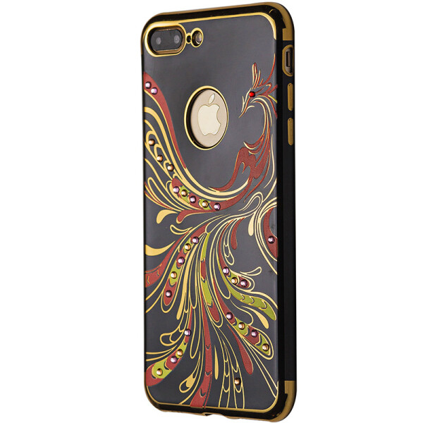 

Чехол-накладка DK силикон Феникс с камнями для Apple iPhone 7 / 8 Plus (black)