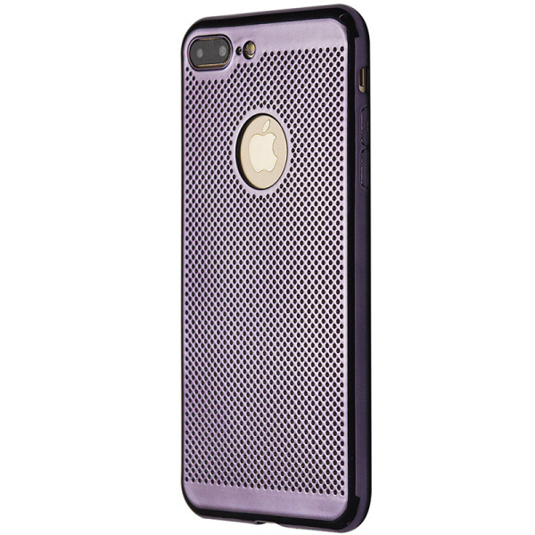 

Чехол-накладка DK силикон хром Перфорация для Apple iPhone 7 / 8 Plus (grey)