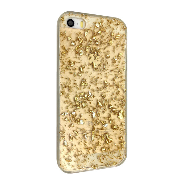 

Чехол-накладка DK-Case Shalakur силикон для Apple iPhone 5/5S (gold/clear)