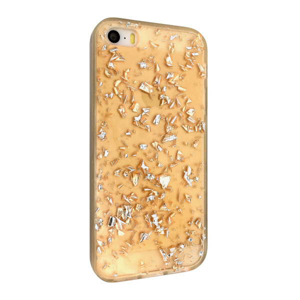 

Чехол-накладка DK-Case Shalakur силикон для Apple iPhone 5/5S (silver/orange)