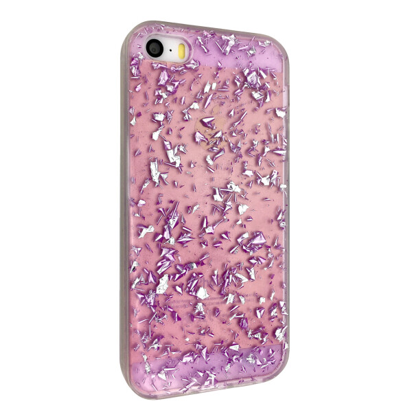 

Чехол-накладка DK-Case Shalakur силикон для Apple iPhone 5/5S (silver/violet)
