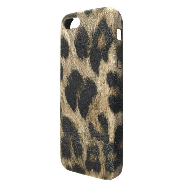 

Чехол-накладка DK-Case кожа леопард для Apple iPhone 5 / 5S (brown)