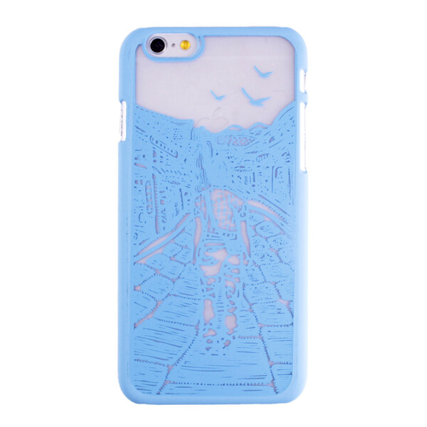 

Чехол-накладка DK-Case пластик с рисунком софт-тач тайная улица для Apple iPhone 5 / 5S (light blue)