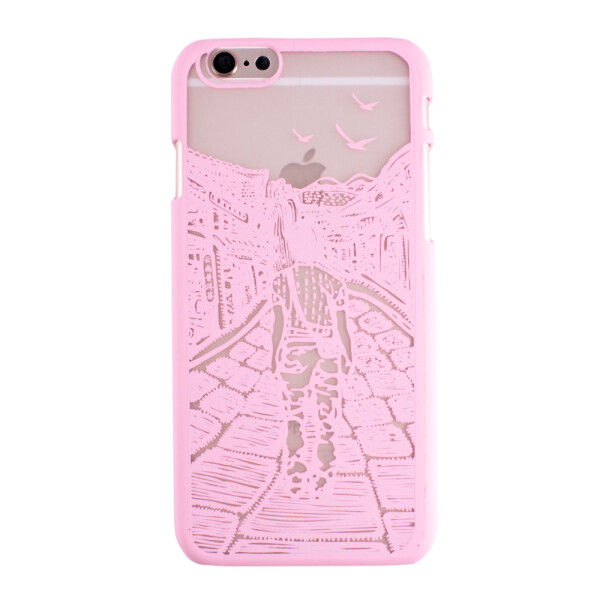 

Чехол-накладка DK-Case пластик с рисунком софт-тач тайная улица для Apple iPhone 5/5S (light pink)