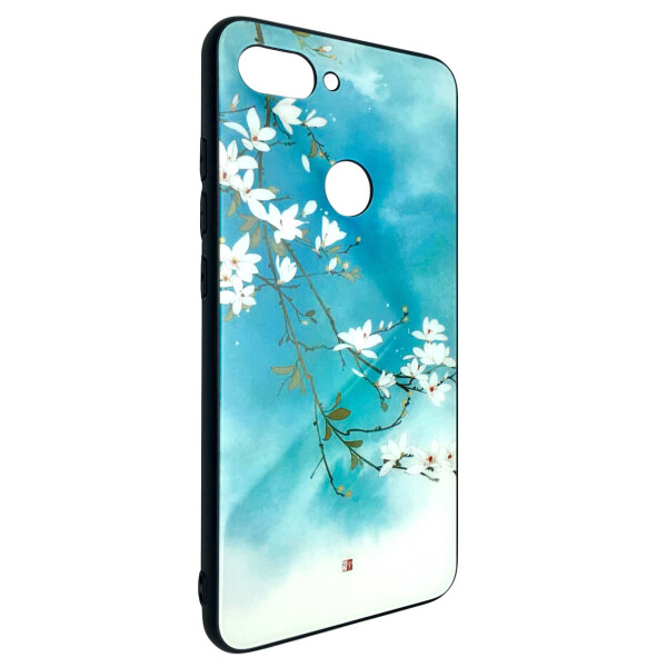 

Чехол-накладка DK-Case силикон Glass Case Sakura для Xiaomi Mi 8 Lite (blue)