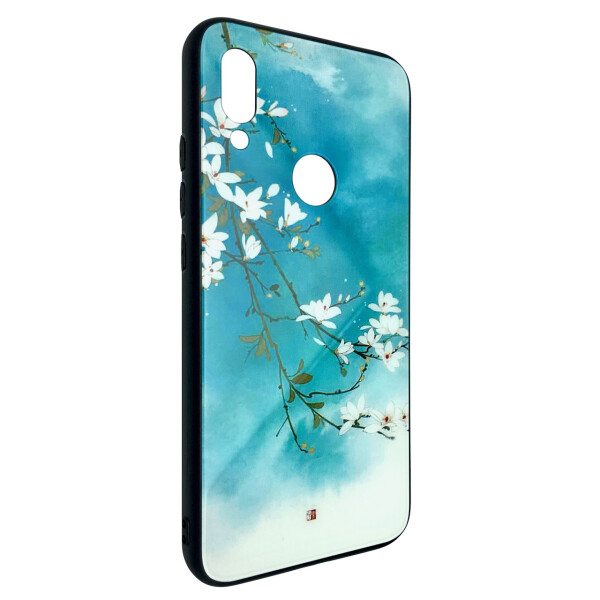 

Чехол-накладка DK-Case силикон Glass Case Sakura для Xiaomi Redmi 7 (blue)