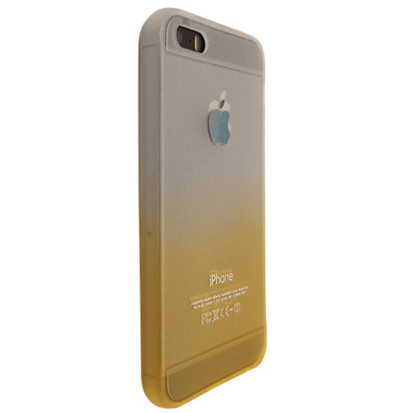 

Чехол-накладка DK-Case силикон градиент хром лого для Apple iPhone 5/5S (yellow/white)