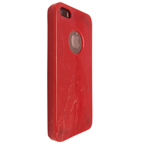 

Чехол-накладка DK-Case силикон Мрамор с отверстием под лого для Apple iPhone 5/5S (red)