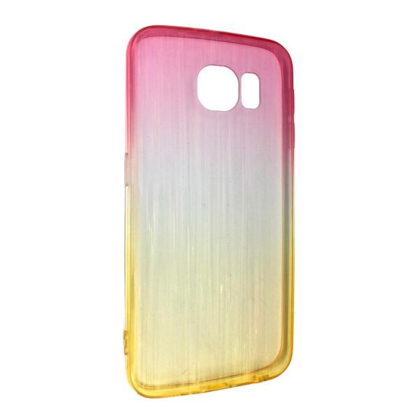 

Чехол-накладка DK-Case силикон радуга градиент для Samsung S6 (yellow/pink)