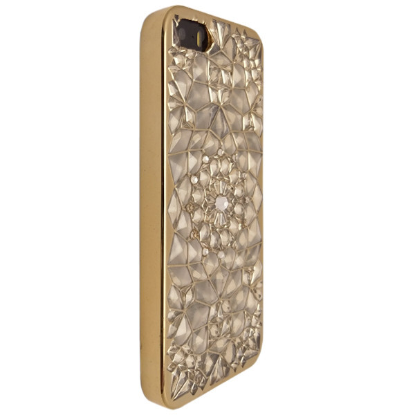 

Чехол-накладка DK-Case силикон с хром бортом Diamond Lotos для Apple iPhone 5/5S (gold)