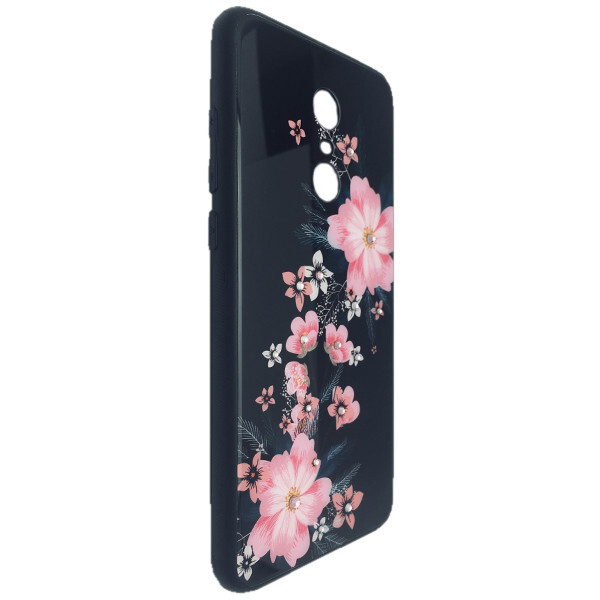 

Чехол-накладка DK-Case силикон стекло Цветы камни для Xiaomi Redmi 5 Plus (01)