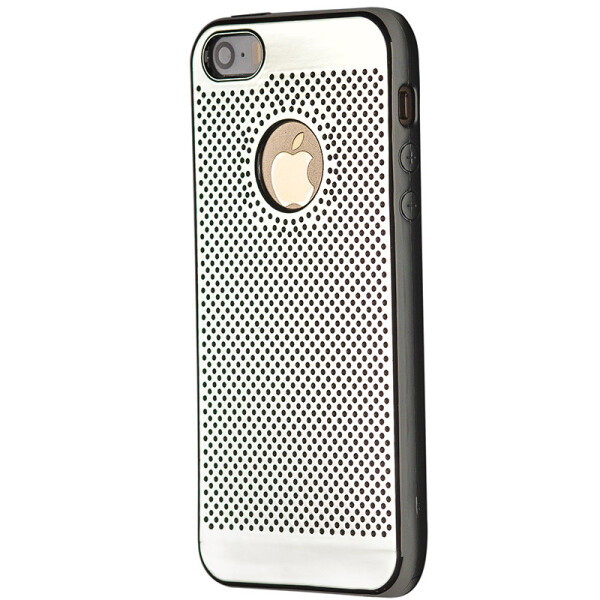 

Чехол-накладка DK-Case силикон хром Перфорация для Apple iPhone 5/5S (silver)