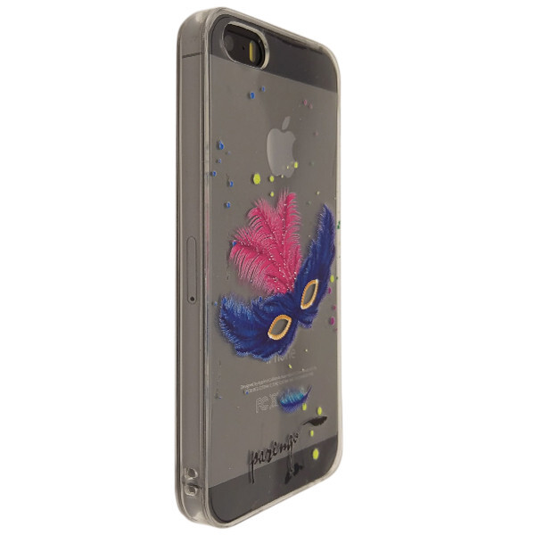 

Чехол-накладка Parengo силикон прозрачный Rio для Apple iPhone 5 / 5S (blue)