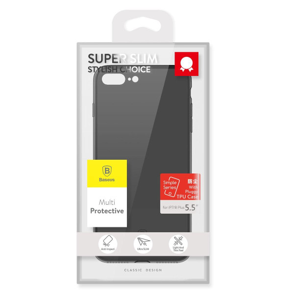 

Чехол-накладка Silicone Baseus Simplicity Series (dust-free) для Apple iPhone 7 Plus / 8 Plus (dark)