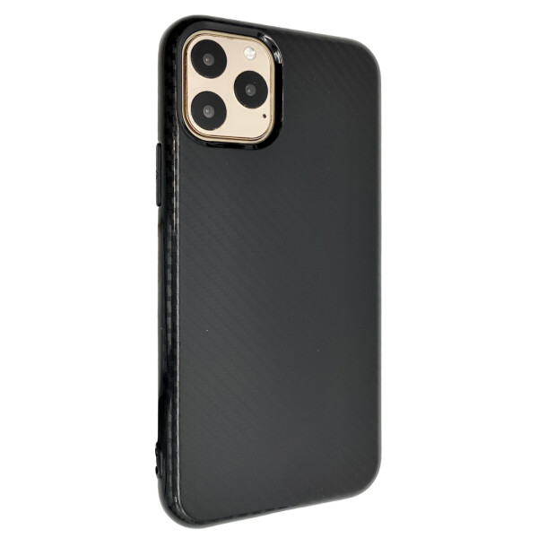 

Чехол-накладка Silicone Carbon Glance для Apple iPhone 11 Pro (black)