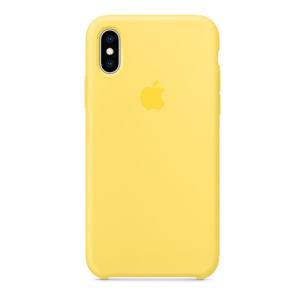 

Чехол-накладка Silicone Case original для Apple iPhone X / XS (Canary Yellow)
