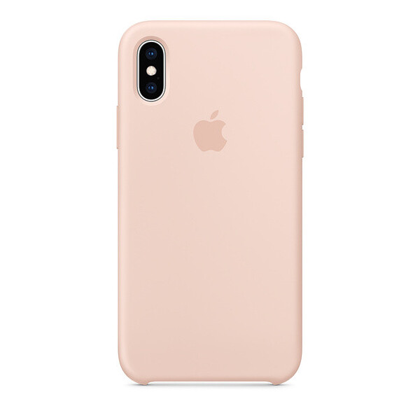 

Чехол-накладка Silicone Case original для Apple iPhone X / XS (pink sand)