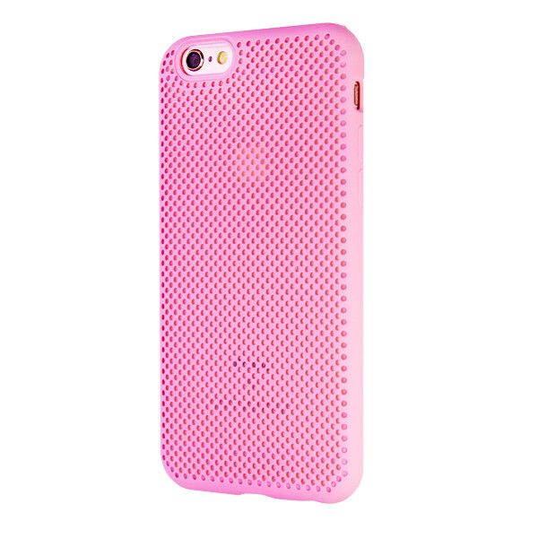 

Чехол-накладка Silicone Case Perforation для Apple iPhone 6 / 6S (pink light)