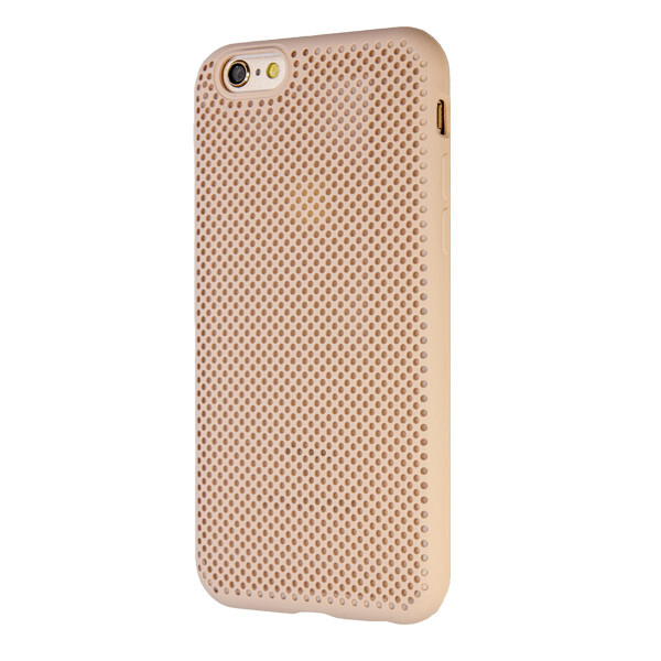 

Чехол-накладка Silicone Case Perforation для Apple iPhone 6 / 6S (pink sand)
