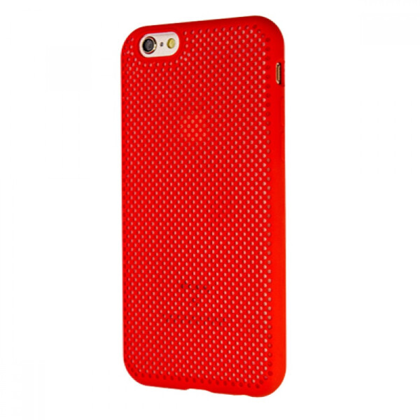 

Чехол-накладка Silicone Case Perforation для Apple iPhone 6 / 6S (red)