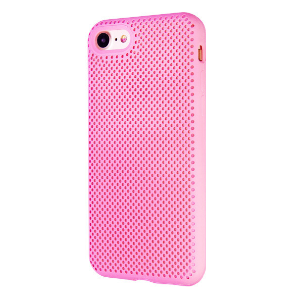 

Чехол-накладка Silicone Case Perforation для Apple iPhone 7 / 8 (pink light)