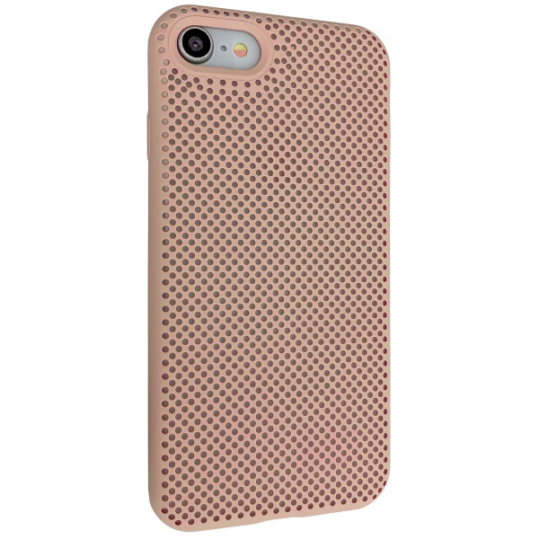 

Чехол-накладка Silicone Case Perforation для Apple iPhone 7 / 8 (pink sand)