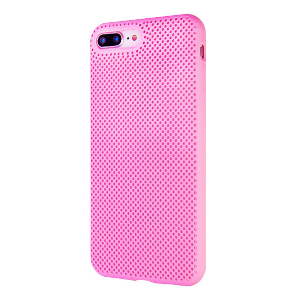 

Чехол-накладка Silicone Case Perforation для Apple iPhone 7 / 8 Plus (pink light)