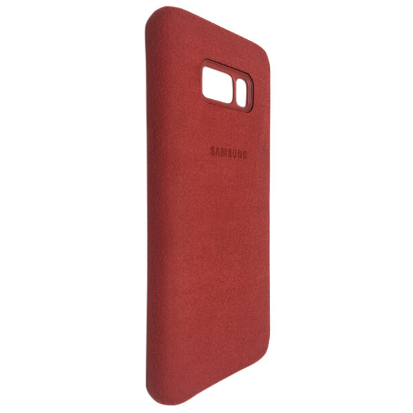 

Чехол-накладка кожа Alcantara cover для Samsung S8 (red)