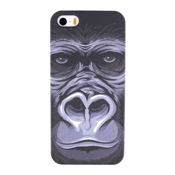 

Чехол-накладка пластик Luxo Black&White luminescent для Apple iPhone 5 / 5S (горила)
