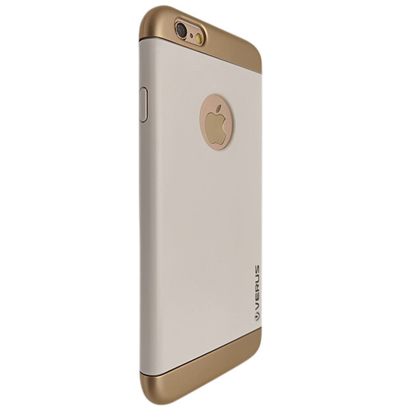 

Чехол-накладка пластик Verus Модульный с окошком под лого для Apple iPhone 6 / 6S (white/gold)