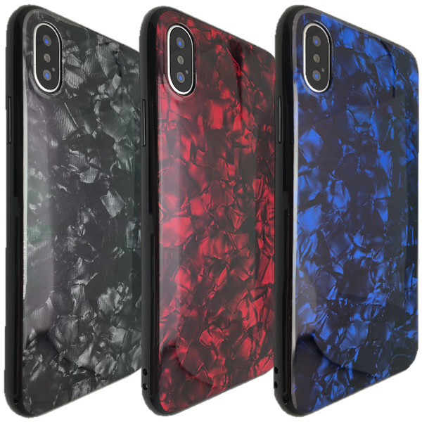 

Чехол-накладка силикон лак Мрамор для Apple iPhone X / XS (red)