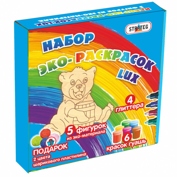

Набор эко-раскрасок Strateg Lux Мишка и друзья (3039)