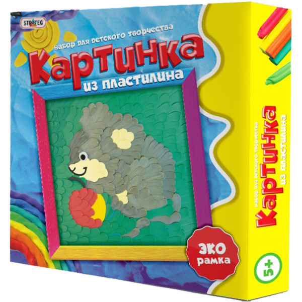 

Набор для творчества Strateg Картина из пластилина Мышонок (40010)