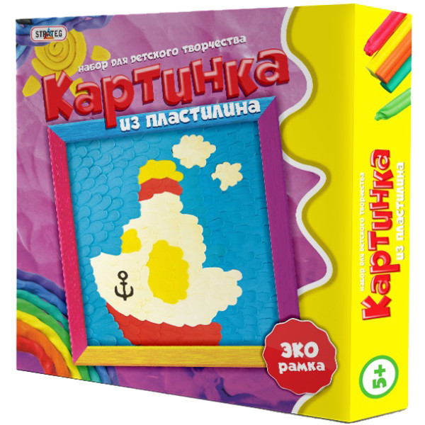 

Набор для творчества Strateg Картина из пластилина Кораблик (4006)