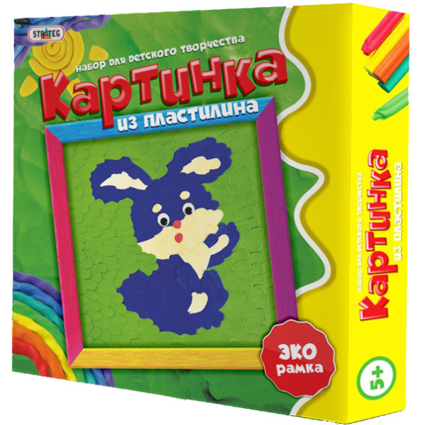 

Набор для творчества Strateg Картина из пластилина Зайка (4002)