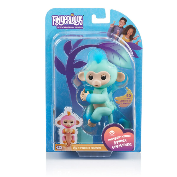 

Интерактивная обезьянка Fingerlings Happy Monkey Бирюзовая (RI0310)