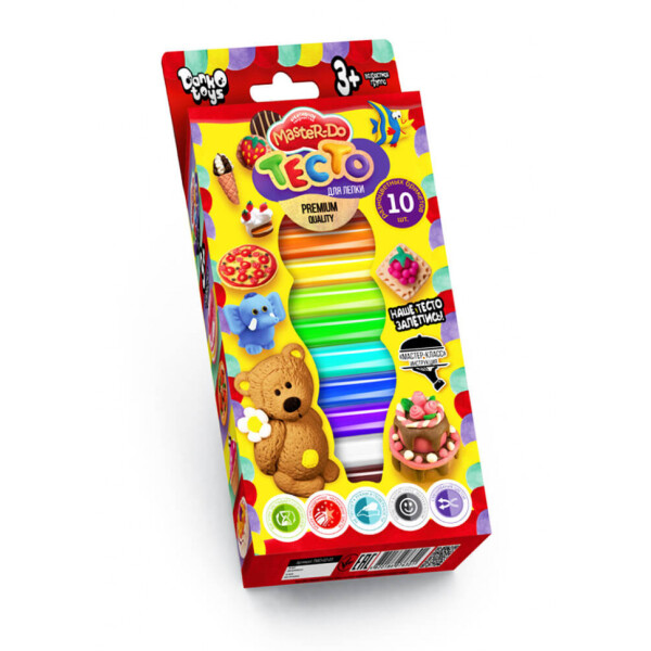 

Комплект креативного творчества Danko Toys Тесто для лепки "Master Do" 10 цветов (7550DT)