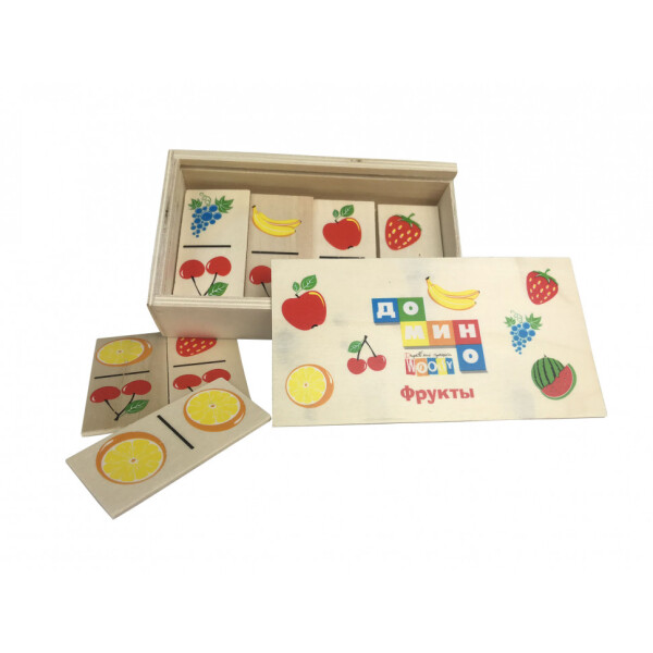 

Деревянная игрушка METR+ Домино в пенале, Фрукты (MD 0017-2)