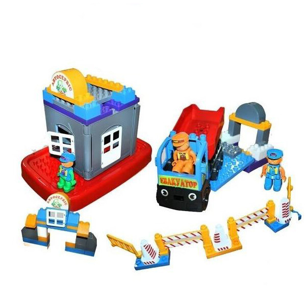 

Конструктор DOLONI TOYS "Автосервис" 86 деталей в пластиковом боксе (013888/01)