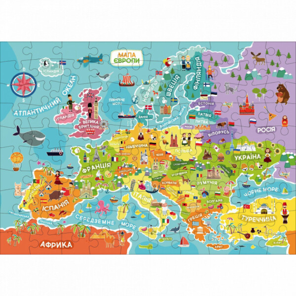 

Пазл Danko Toys Карта Европы украинская версия (300129)