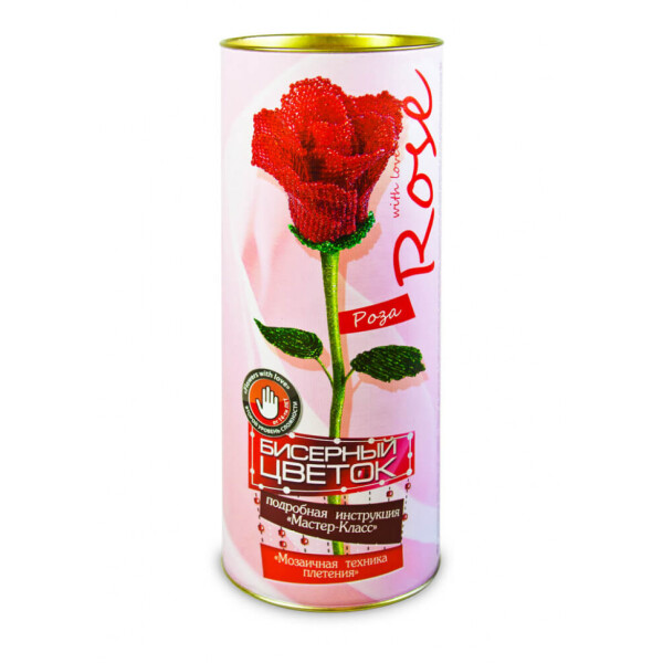 

Набор для творчества. Danko Toys "Бисерный цветок" РОЗА (2701-3DT)