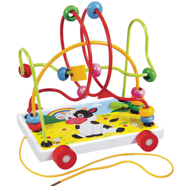 

Деревянная игрушка Каталка MD 0320 (Корова)