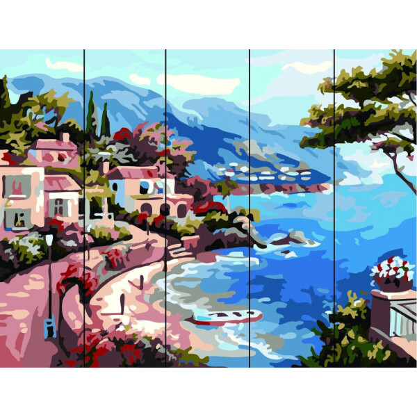 

Картина по номерам на дереве. Rainbow Art "Морская бухта" RA14-RA