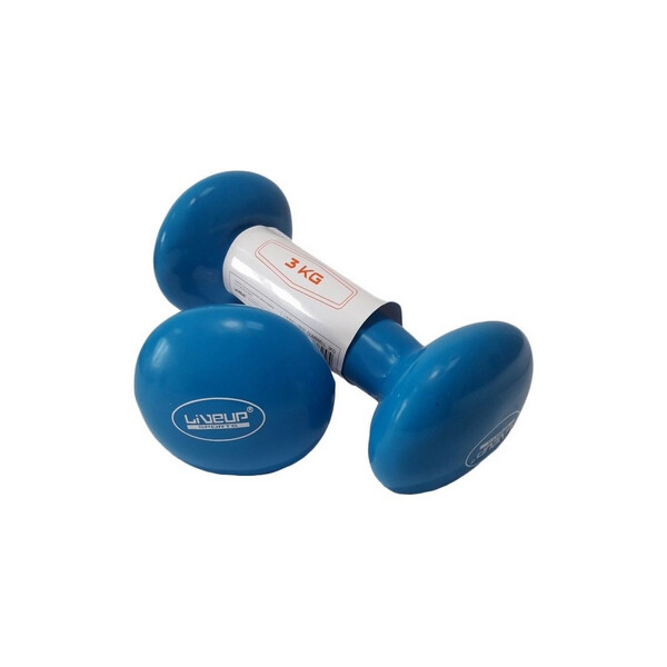 

Гантели для фитнеса неопреновые LiveUp Vinyl Dumbbell Egg Head, 2 шт по 3 кг (LS2001-3)