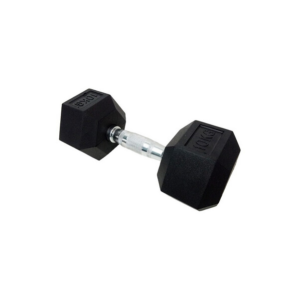 

Гантель профессиональная шестигранная обрезиненная HouseFit DD-6442-10, 10 кг