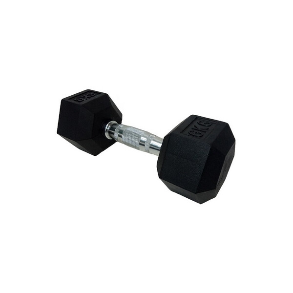 

Гантель профессиональная шестигранная обрезиненная HouseFit DD-6442-6, 6 кг