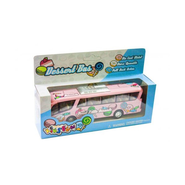 

Машинка KINSFUN Автобус розовый. KS7103W