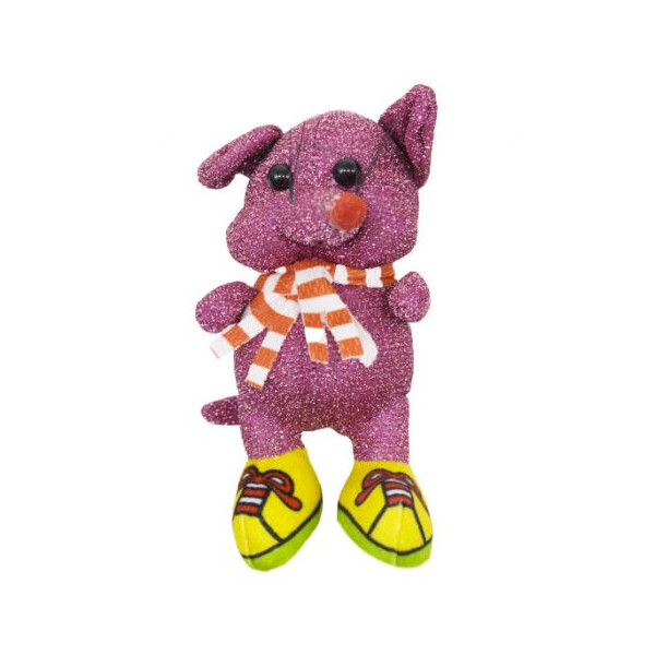 

Мягкая игрушка Блестящая мышка в кедах (малиновая) H-54